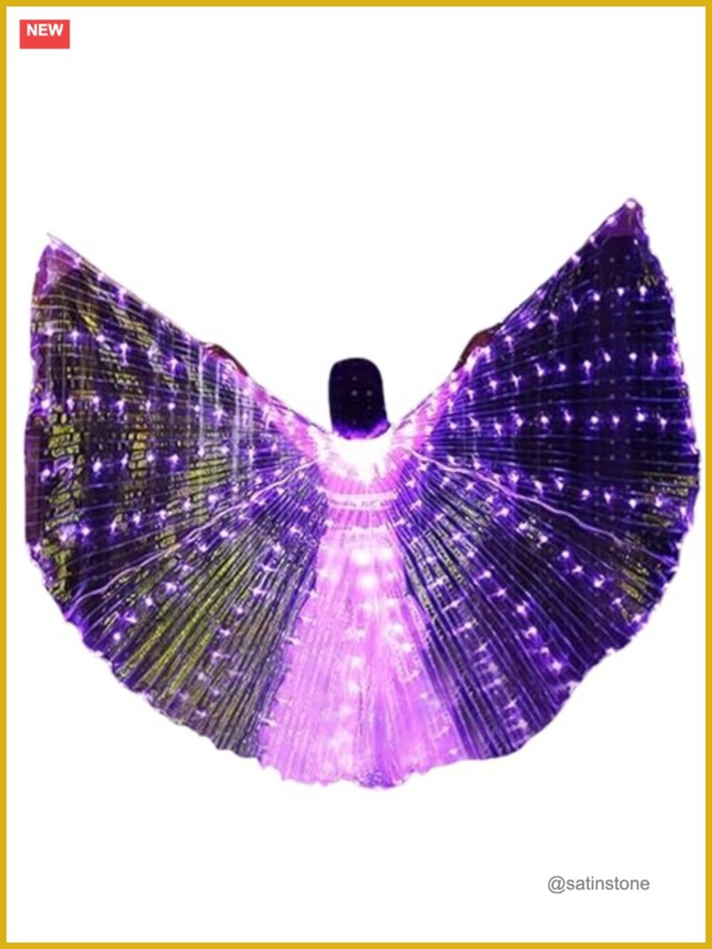 LED Light Up Wings Belly Dance Costume Rave Outfit